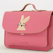 Lederen kleutertas met magneetsluiting - Rabbit Antique Pink - Schooltassen Own Stuff - In den Olifant