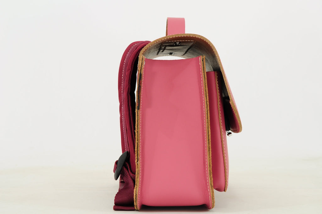 Lederen kleutertas met magneetsluiting - Rabbit Antique Pink - Schooltassen Own Stuff - In den Olifant