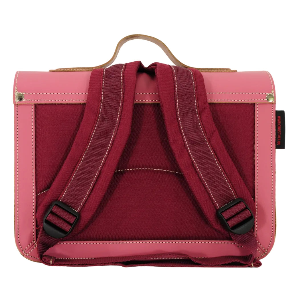 Lederen kleutertas met magneetsluiting - Rabbit Antique Pink - Schooltassen Own Stuff - In den Olifant