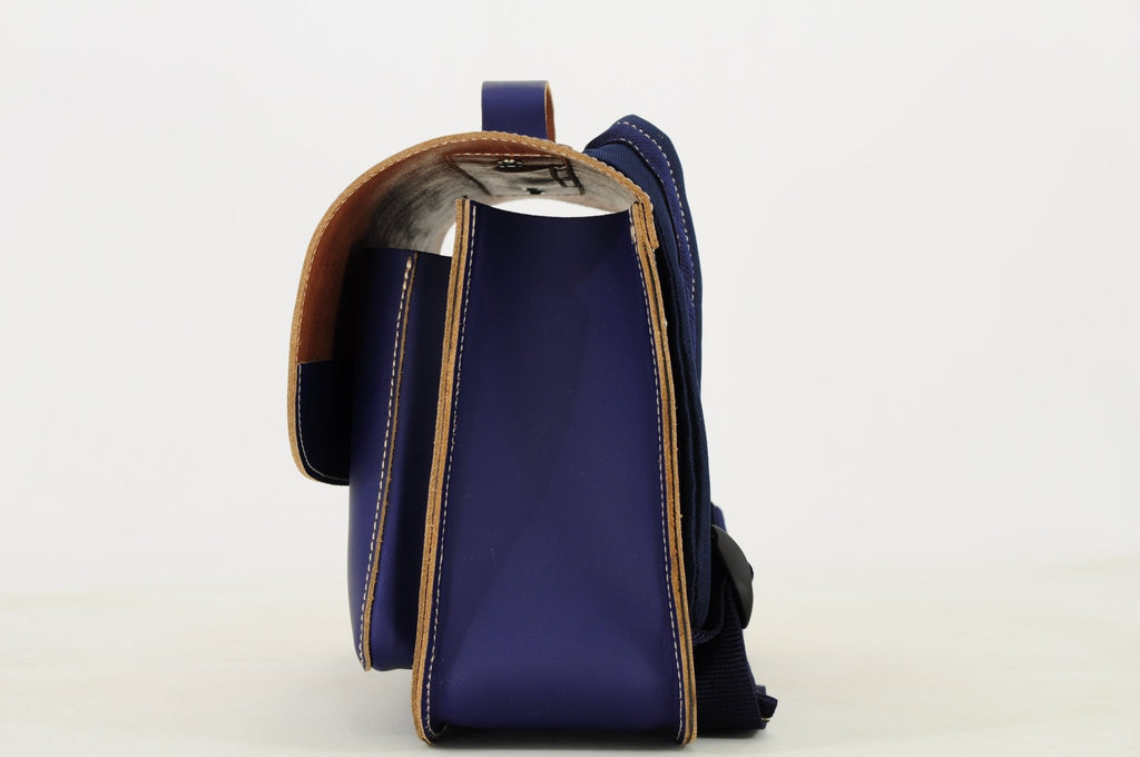 Lederen kleutertas met magneetsluiting - Teddy Marine - Schooltassen Own Stuff - In den Olifant