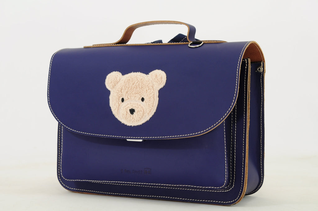 Lederen kleutertas met magneetsluiting - Teddy Marine - Schooltassen Own Stuff - In den Olifant