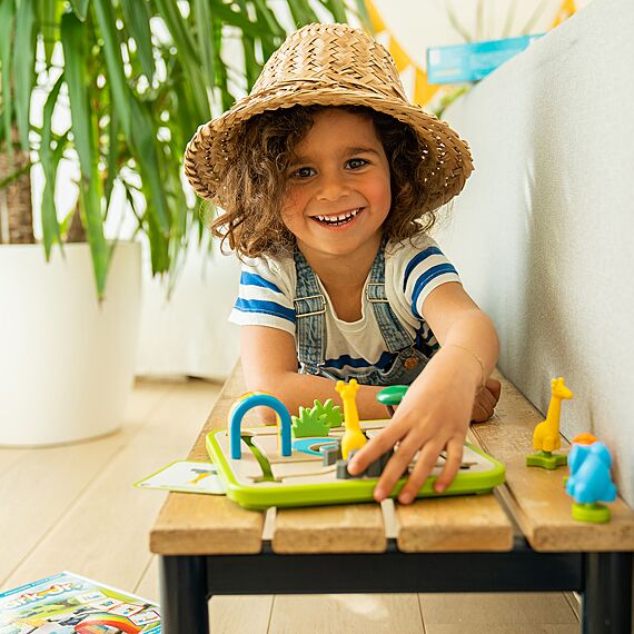 Leerspel Safari Park Jr. - 60 opdrachten - Educatieve spelletjes Smart - In den Olifant