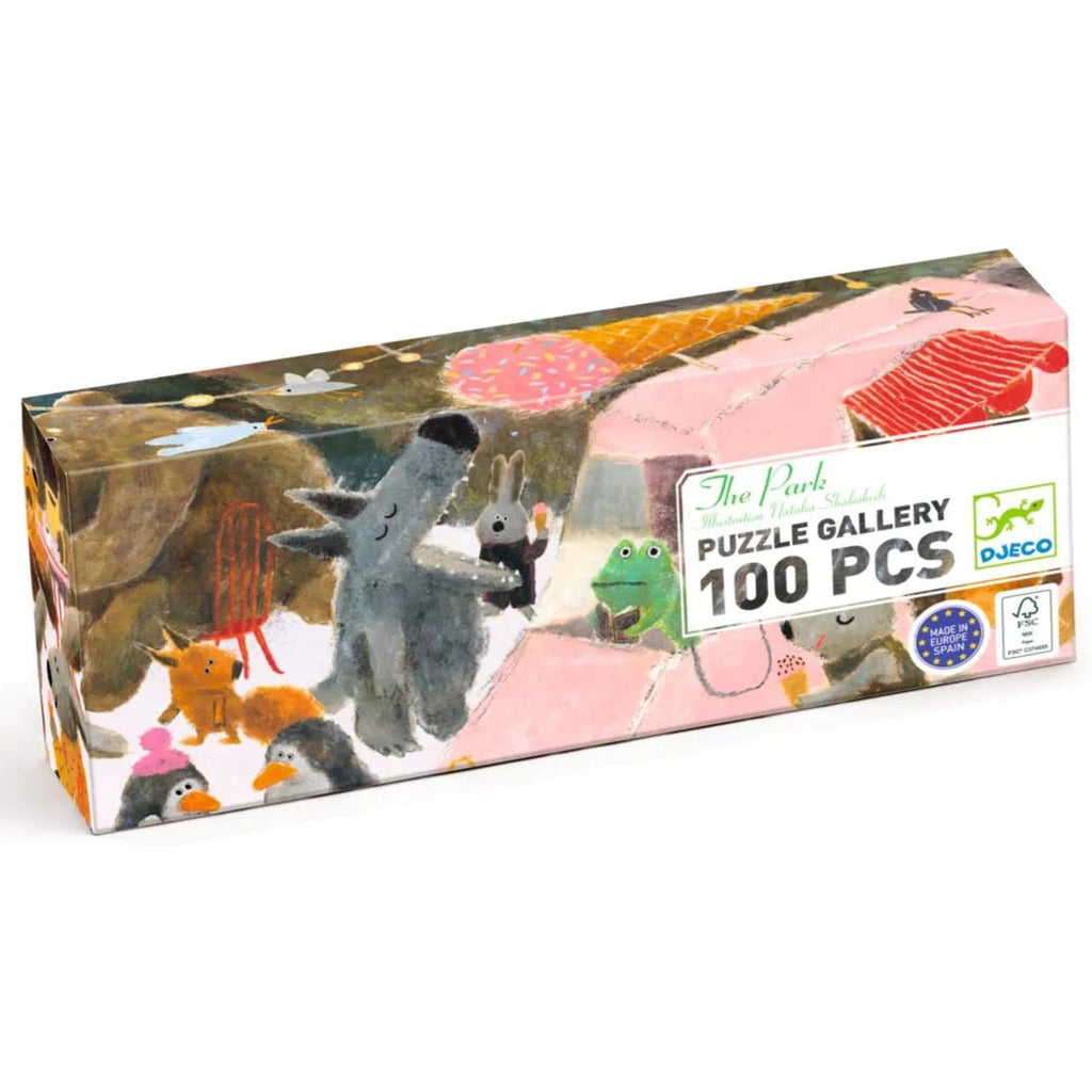 Legpuzzel met poster Gallery The Park - 100 stukjes - Legpuzzels Djeco - In den Olifant