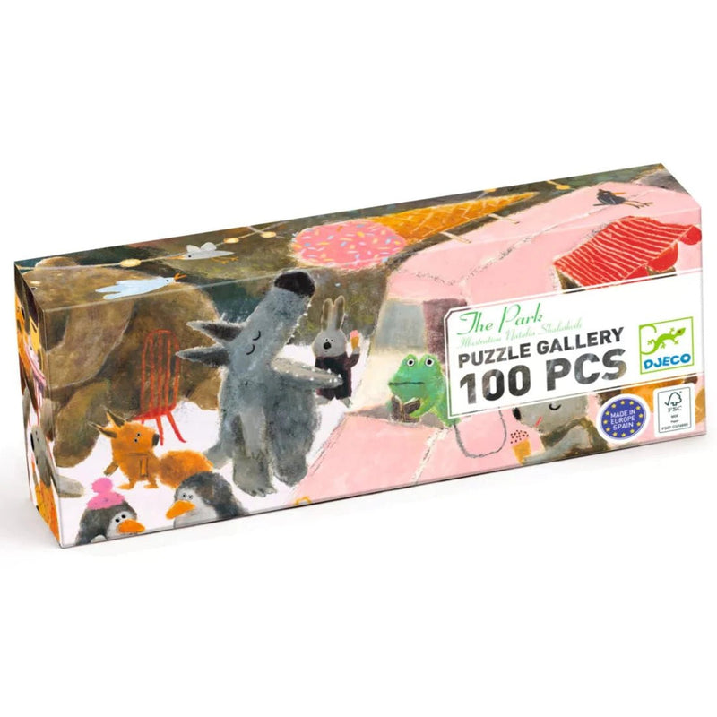 Legpuzzel met poster Gallery The Park - 100 stukjes - Legpuzzels Djeco - In den Olifant