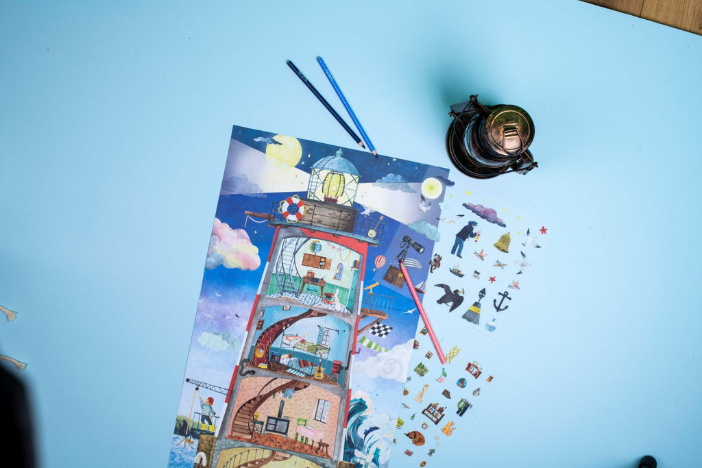 Legpuzzel Vuurtoren Le Jardin du Moulin - 500 stukjes + poster - Legpuzzels Moulin Roty - In den Olifant