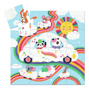 Legpuzzel Wolkenauto - 16 stukjes - Eerste legpuzzels Djeco - In den Olifant