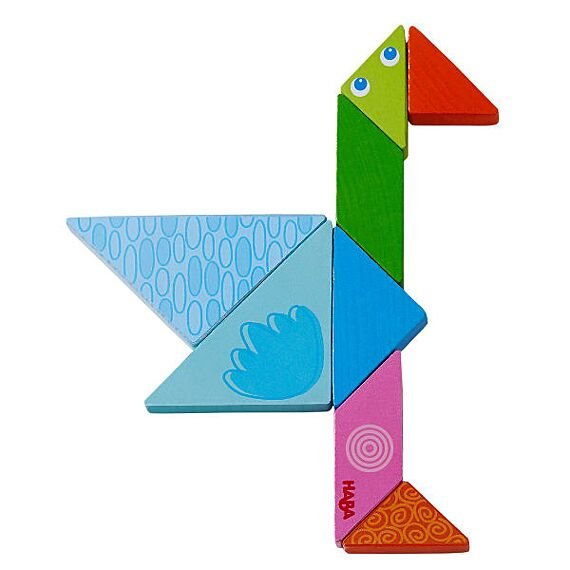 Legspel | Kleurrijke Tangrammix - Educatieve spelletjes Haba - In den Olifant