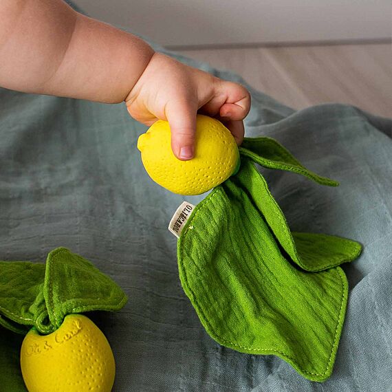 Bijtspeeltje Met Mini Knuffeldoekje | Lemon Mini Doudou-Teether