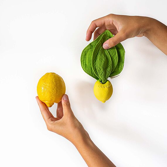 Bijtspeeltje Met Mini Knuffeldoekje | Lemon Mini Doudou-Teether