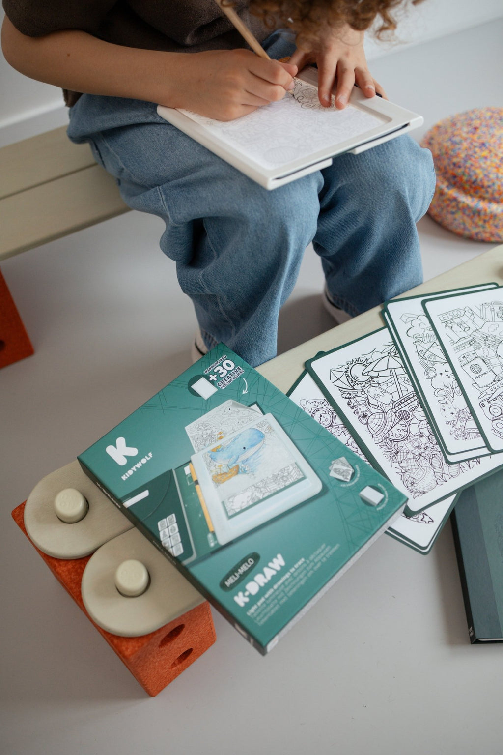 Lichtgevend tekentablet Kidydraw pad 10+ - Kleuren en tekenen Kidywolf - In den Olifant