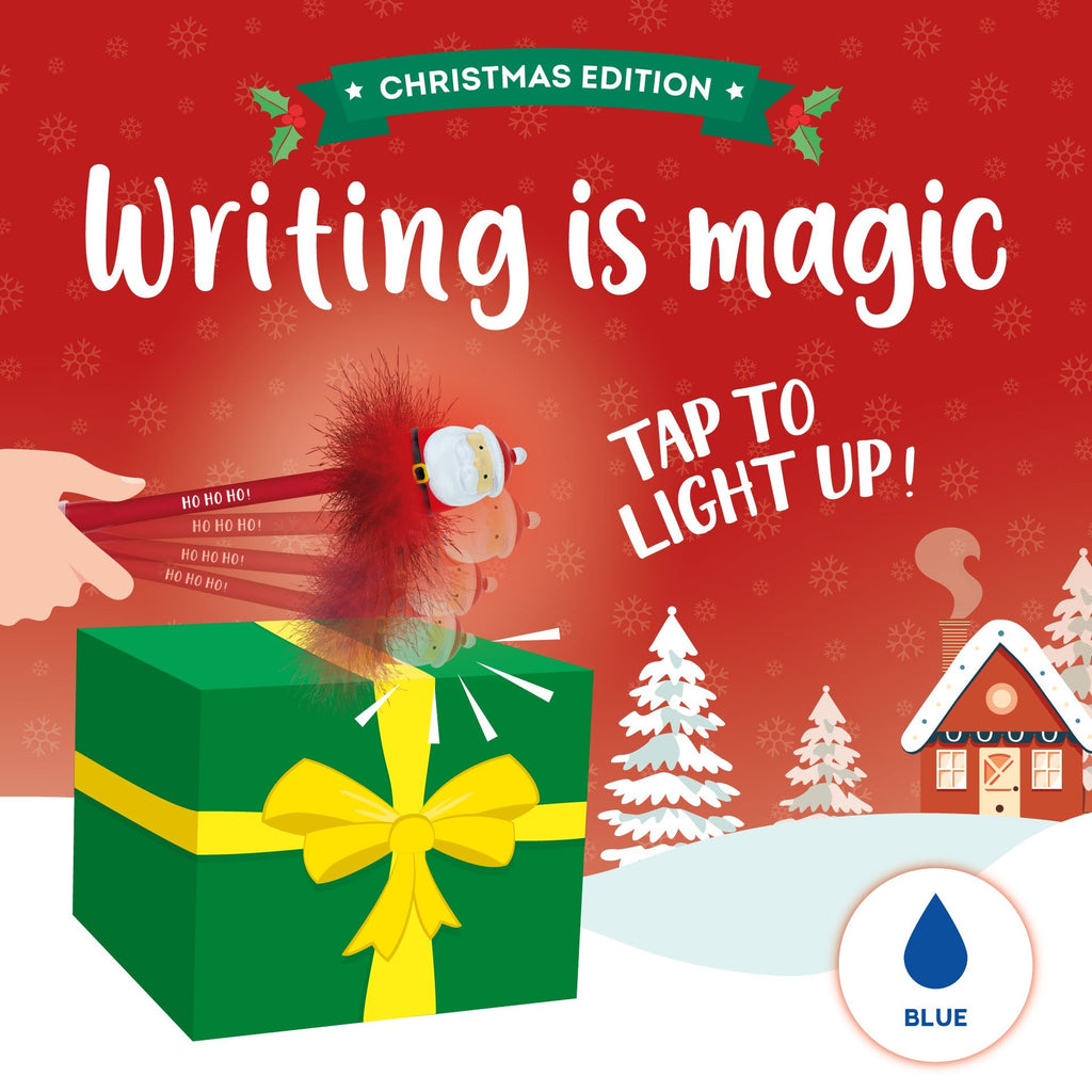 Light - up Gel Pen Writing Is Magic - Santa Claus - Schrijfwaren Legami - In den Olifant