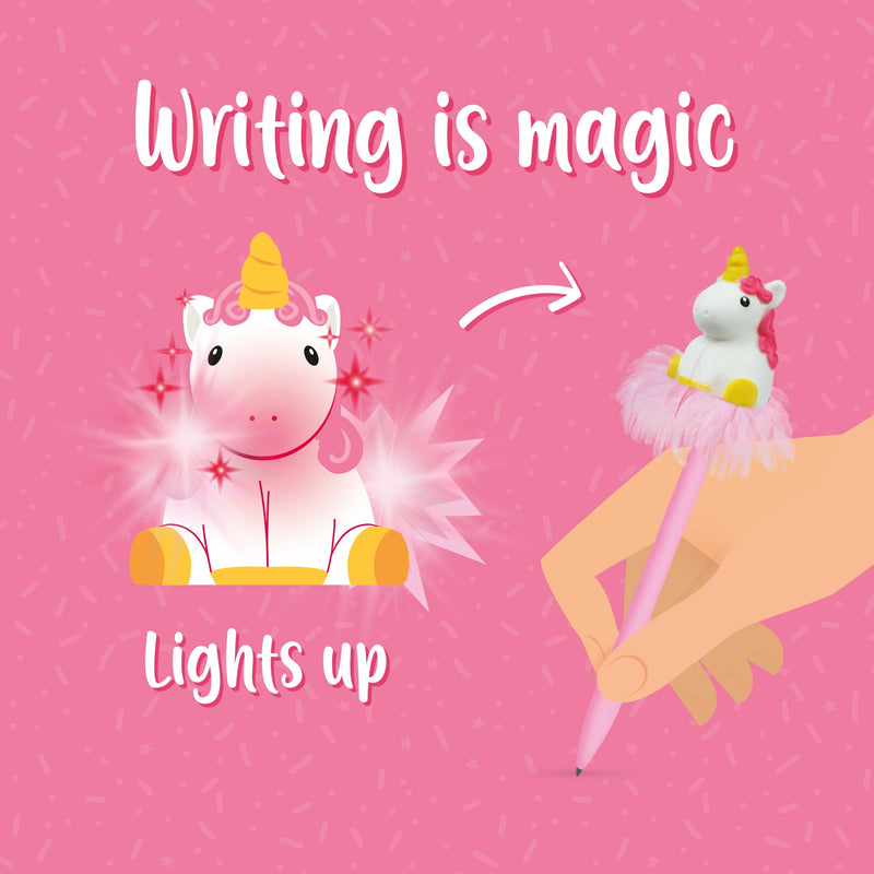 Light - up Gel Pen Writing Is Magic - Unicorn - Schrijfwaren Legami - In den Olifant