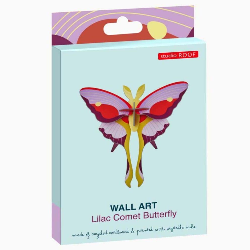 Muurdecoratie Wall Art Small Butterflies - Lilac Comet Butterfly