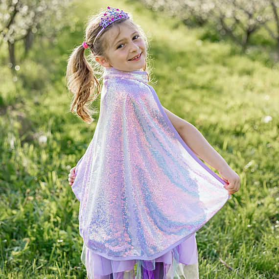 Glitter Verkleedcape - Lilac Sequins Cape