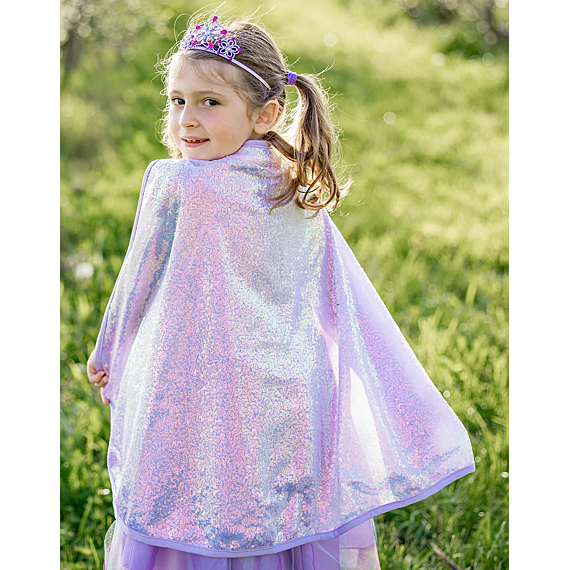 Glitter Verkleedcape - Lilac Sequins Cape