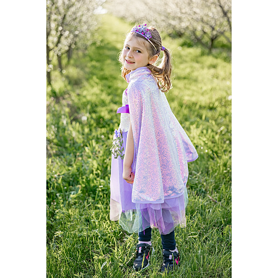 Glitter Verkleedcape - Lilac Sequins Cape