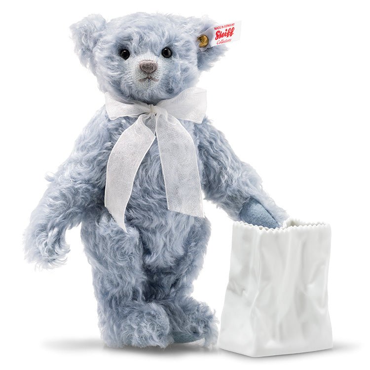 Limited Edition Knuffel Lily Teddy Bear With Vase Azure - Knuffelberen Steiff - In den Olifant