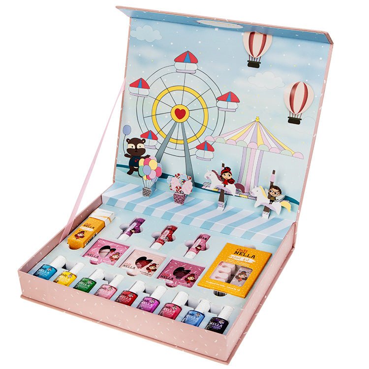 Limited Edition Schminkset - Fun Fair Pop Up Case - Kinderschmink en tattoos Miss Nella - In den Olifant