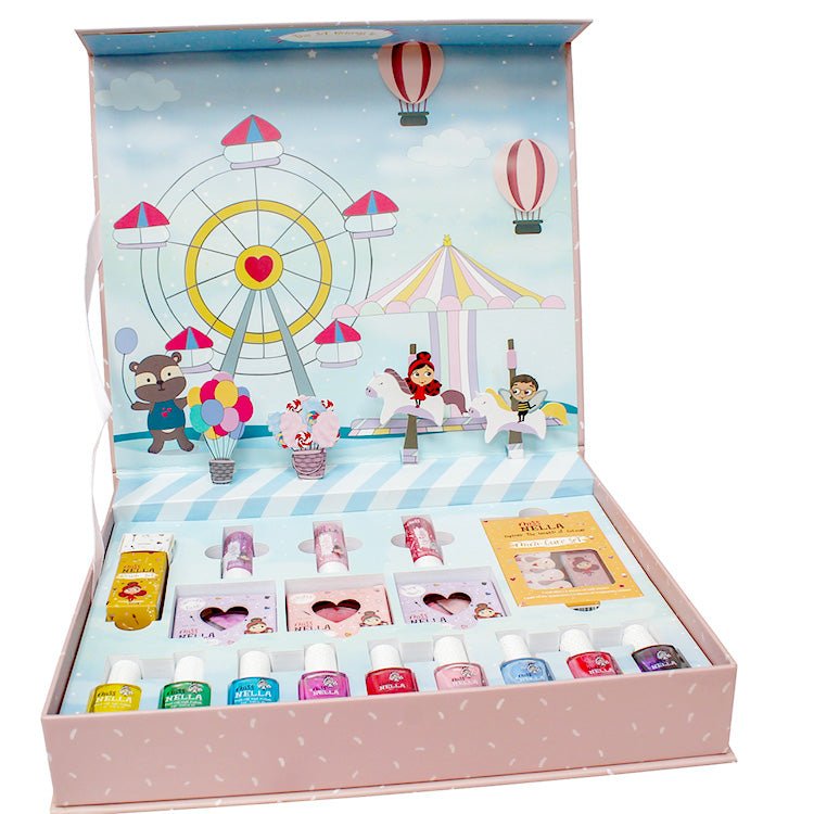Limited Edition Schminkset - Fun Fair Pop Up Case - Kinderschmink en tattoos Miss Nella - In den Olifant