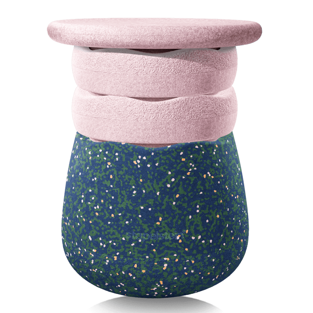 Limited Edition Signature Partner Spring Special Dynamic all Pond - set van 4 + GRATIS Pad dark blue - Poefs en kinderzetels Stapelstein - In den Olifant