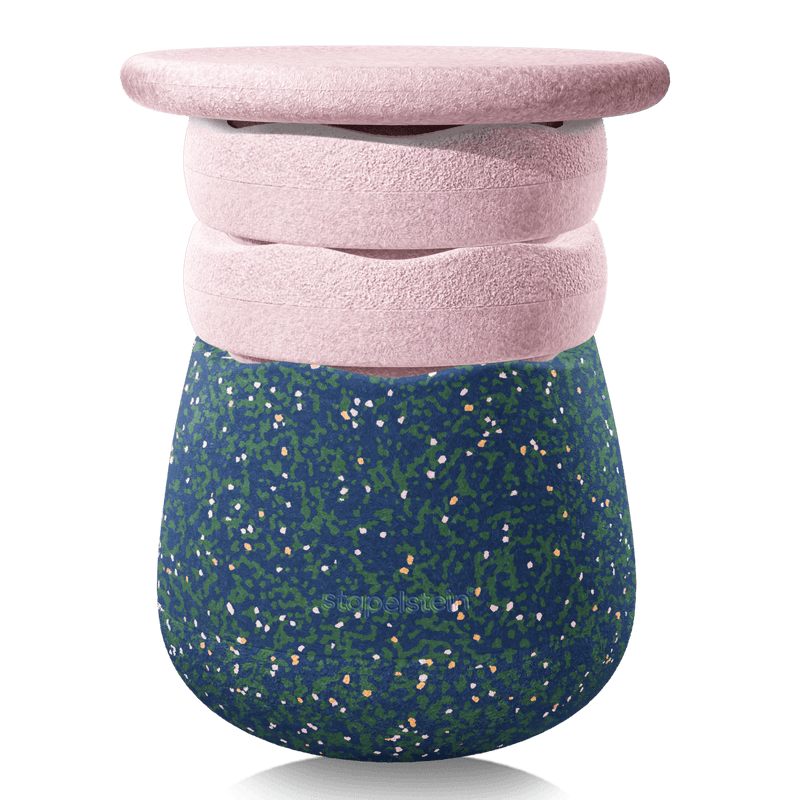 Limited Edition Signature Partner Spring Special Dynamic all Pond - set van 4 + GRATIS Pad dark blue - Poefs en kinderzetels Stapelstein - In den Olifant