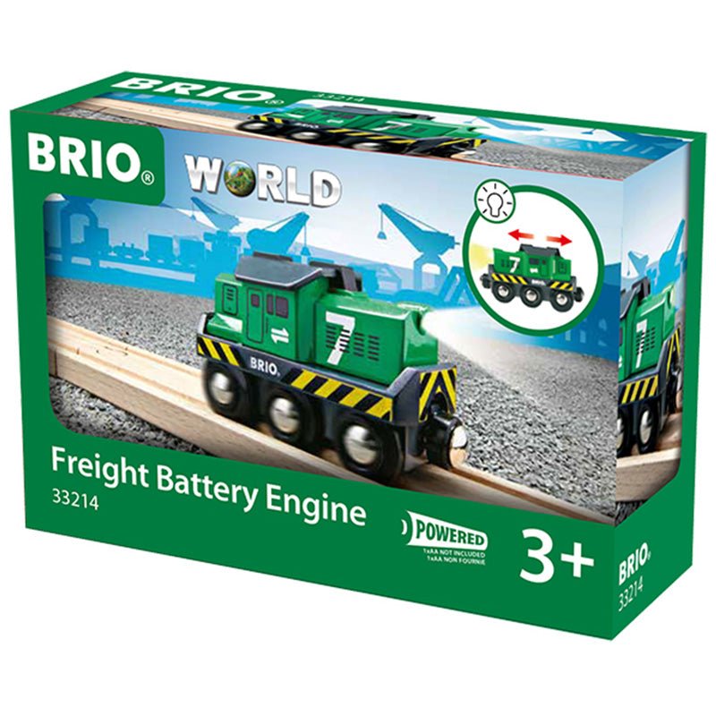 Locomotief voor goederentrein op batterijen - Treinen Brio - In den Olifant