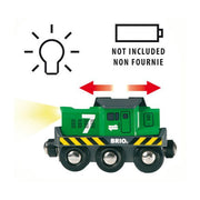 Locomotief voor goederentrein op batterijen - Treinen Brio - In den Olifant