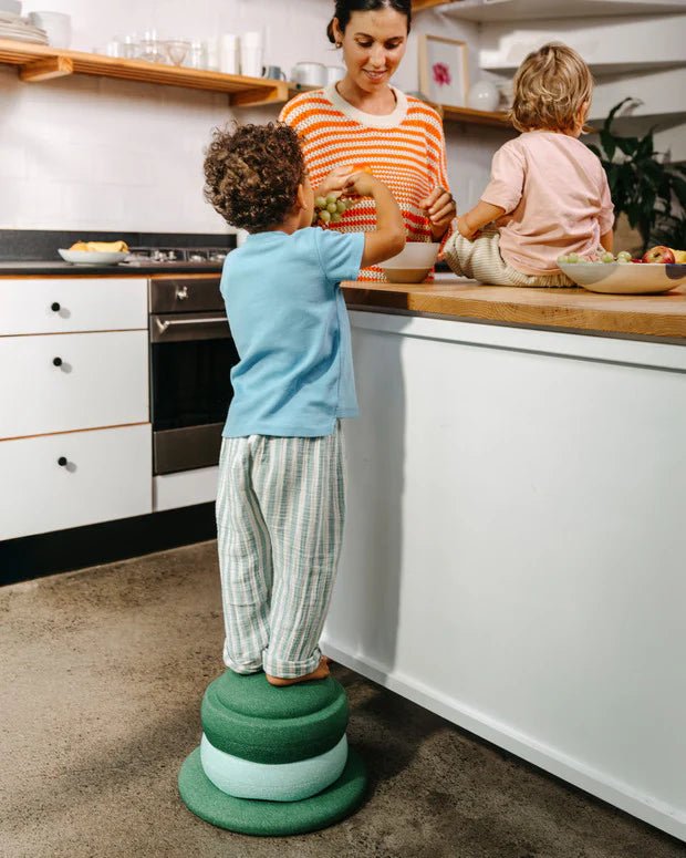 Losse Stapelstein Original Donker Groen - 1 Steen - Sorteer - en stapelspeelgoed Stapelstein - In den Olifant