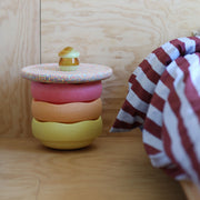 Losse Stapelstein Original Lichtoranje - 1 Steen - Sorteer - en stapelspeelgoed Stapelstein - In den Olifant