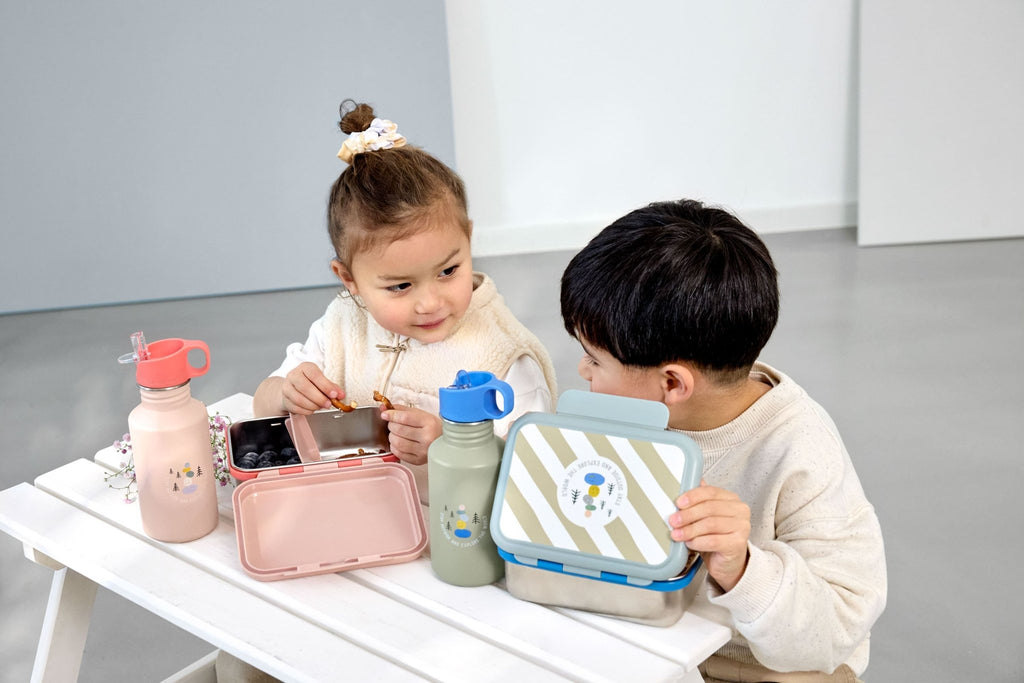 Lunchbox Stainless Steel Sunny Explorer Rose/Pink - Lunchboxen en snackdoosjes Lässig - In den Olifant