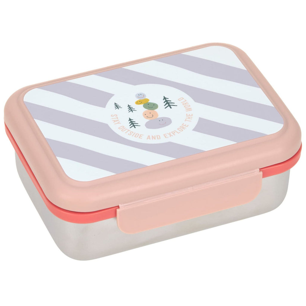 Lunchbox Stainless Steel Sunny Explorer Rose/Pink - Lunchboxen en snackdoosjes Lässig - In den Olifant