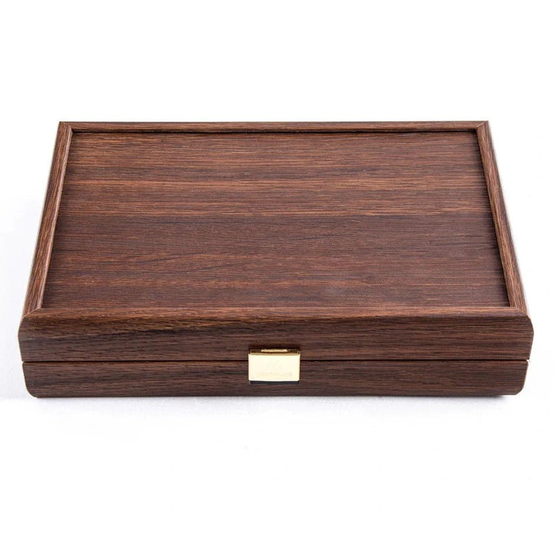 Luxe set speelkaarten in houten kistje - 24 x 17 cm - Kaartspellen Manopoulos - In den Olifant