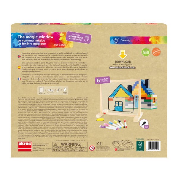 Magisch raam - Tafelmodel Ezel - Kleuren en tekenen Akros Magic Window - In den Olifant
