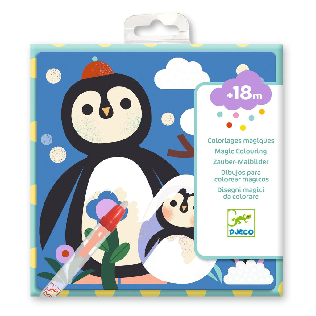 Magische kleuurset met waterpen - Kiekeboe, dierenbaby’s van over de hele wereld - Kleuren en tekenen Djeco - In den Olifant