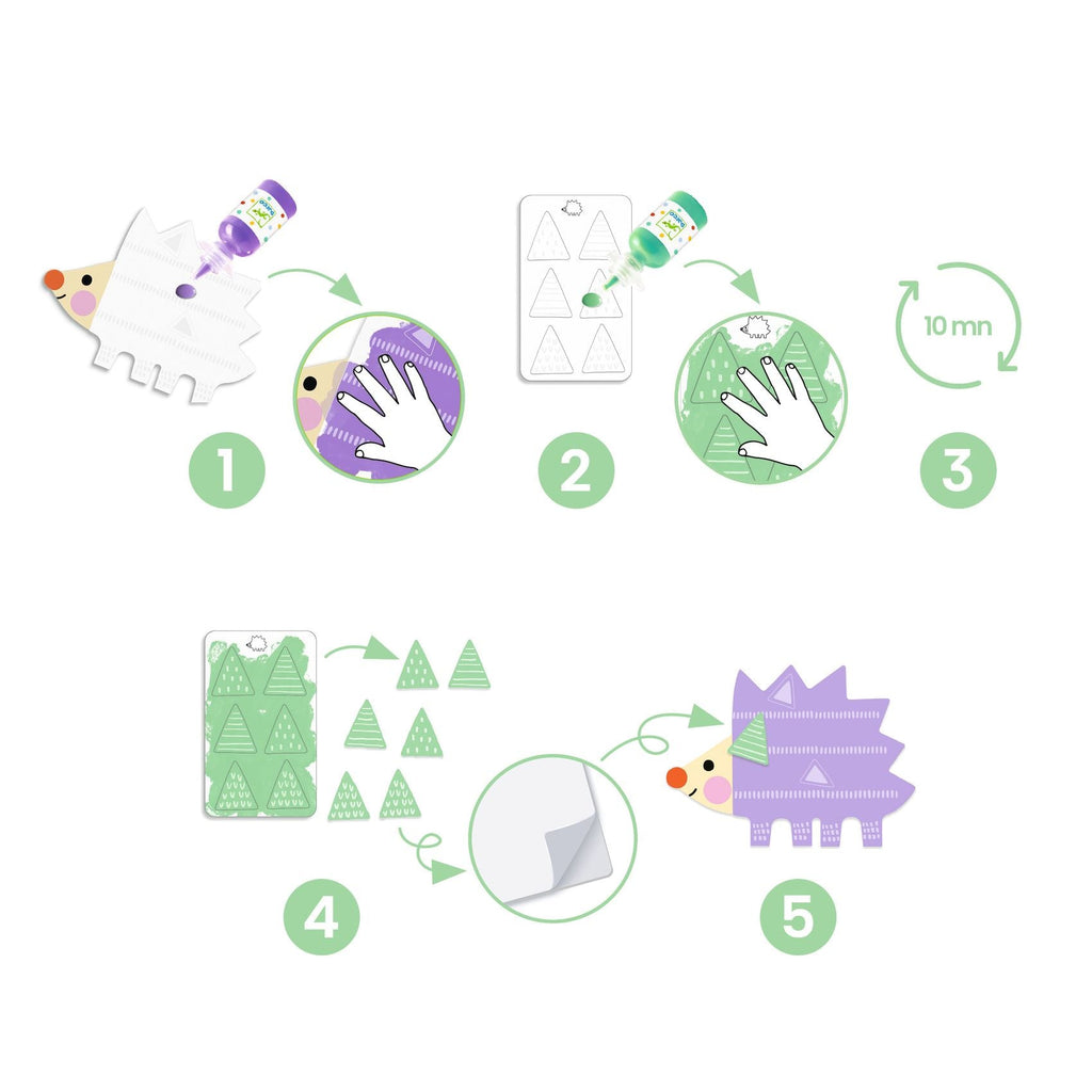 Magische vingerverf set - Kleine vormen - Knutselsets Djeco - In den Olifant