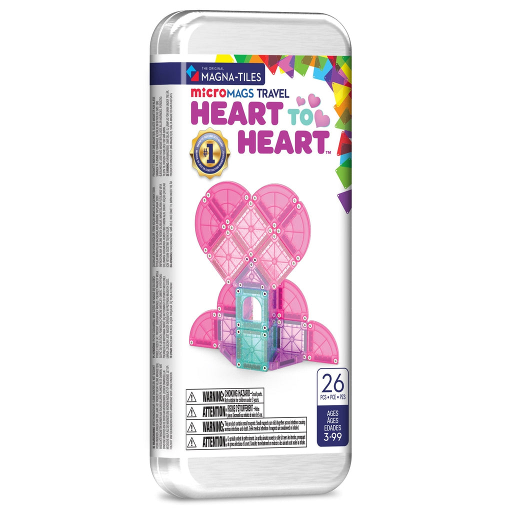 Magna Tiles® Micro Mags Travel Set Heart to Heart - set van 26 - Magnetische bouwspeelgoed Magna Tiles - In den Olifant