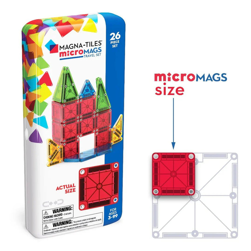 Magna Tiles® Micro Mags Travel Set - set van 26 - Magnetische bouwspeelgoed Magna Tiles - In den Olifant