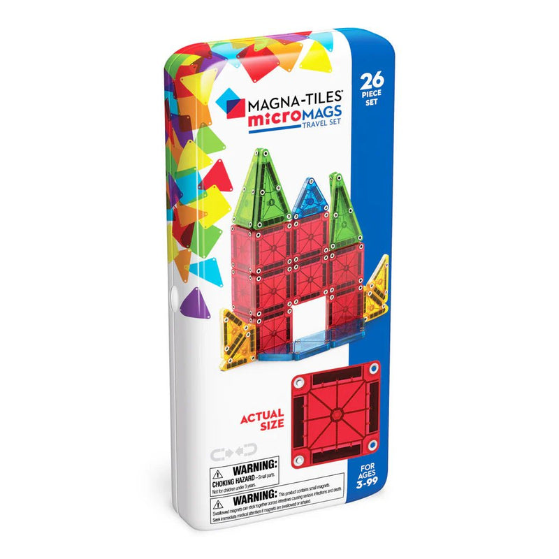 Magna Tiles® Micro Mags Travel Set - set van 26 - Magnetische bouwspeelgoed Magna Tiles - In den Olifant