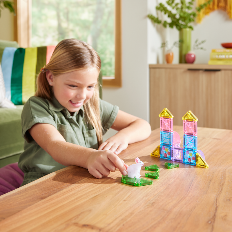 Magna Tiles® Micro Mags Travel Set Spring Garden - set van 24 - Magnetische bouwspeelgoed Magna Tiles - In den Olifant