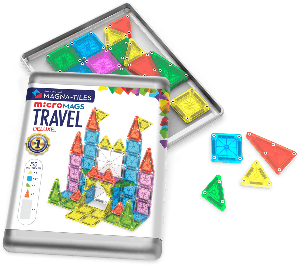 Magna Tiles Travel Set Deluxe - set van 55 - Magnetische bouwspeelgoed Magna Tiles - In den Olifant