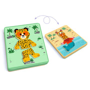 Magneetpuzzel Inzebox Mix n'match - 24 stukjes - Magnetische puzzels Djeco - In den Olifant