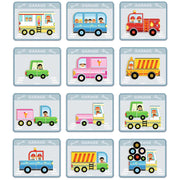 Magneetpuzzel Inzebox Vehicles - 36 stukjes - Magnetische puzzels Djeco - In den Olifant