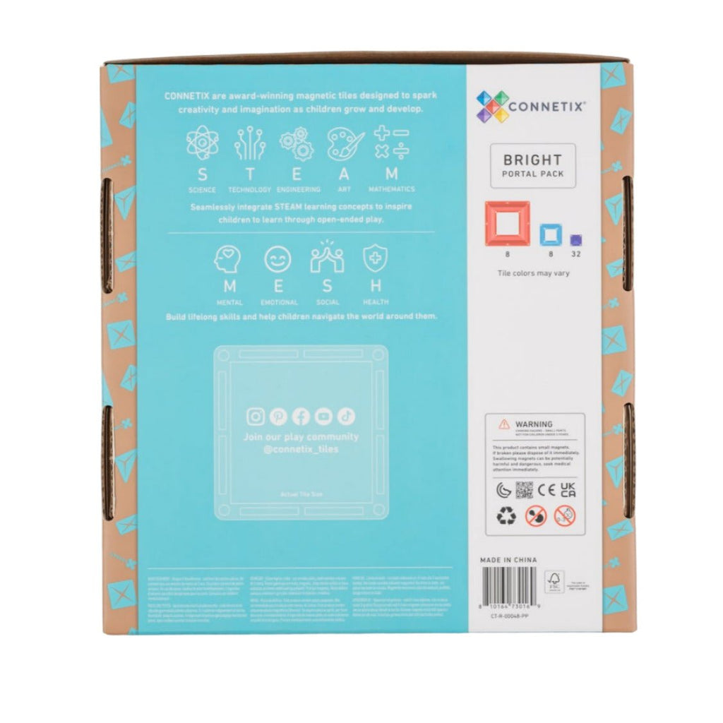 Magneetspeelgoed Bright Portal Pack - set van 48 - Magnetische bouwspeelgoed Connetix - In den Olifant