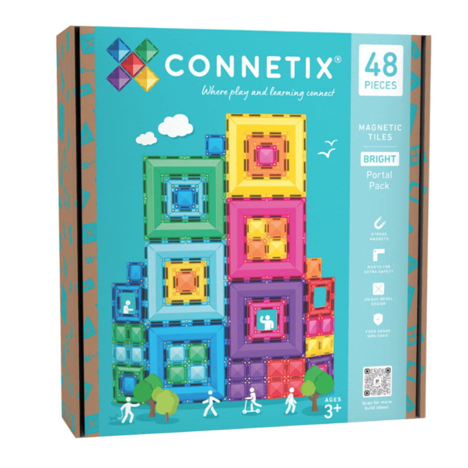 Magneetspeelgoed Bright Portal Pack - set van 48 - Magnetische bouwspeelgoed Connetix - In den Olifant