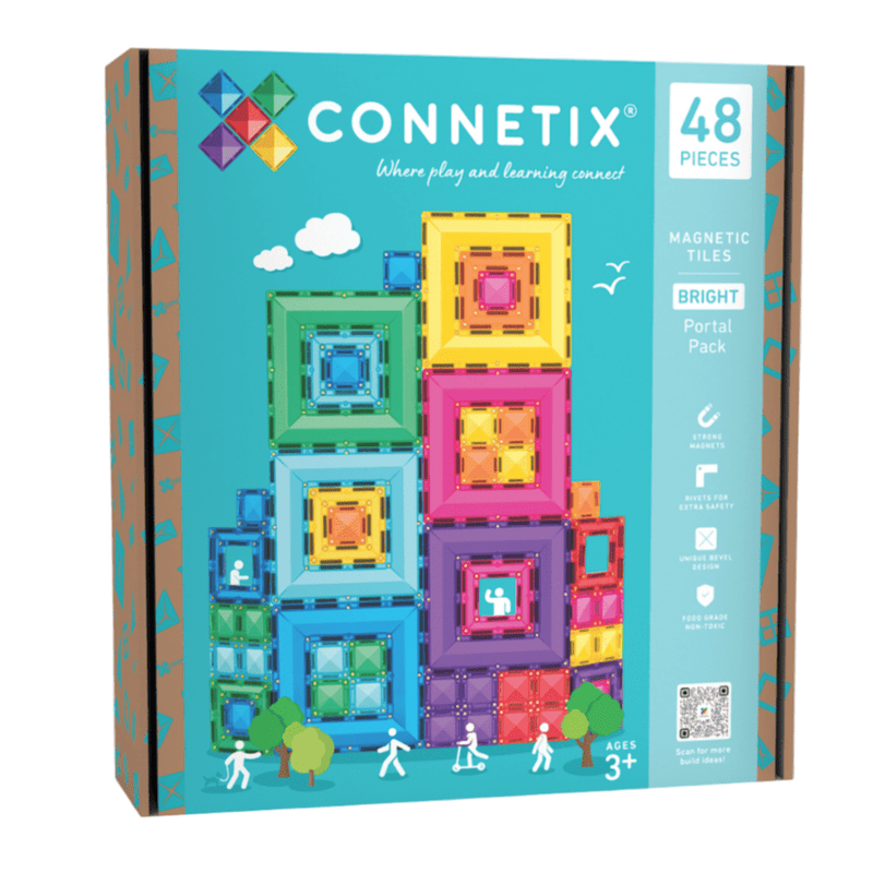 Magneetspeelgoed Bright Portal Pack - set van 48 - Magnetische bouwspeelgoed Connetix - In den Olifant