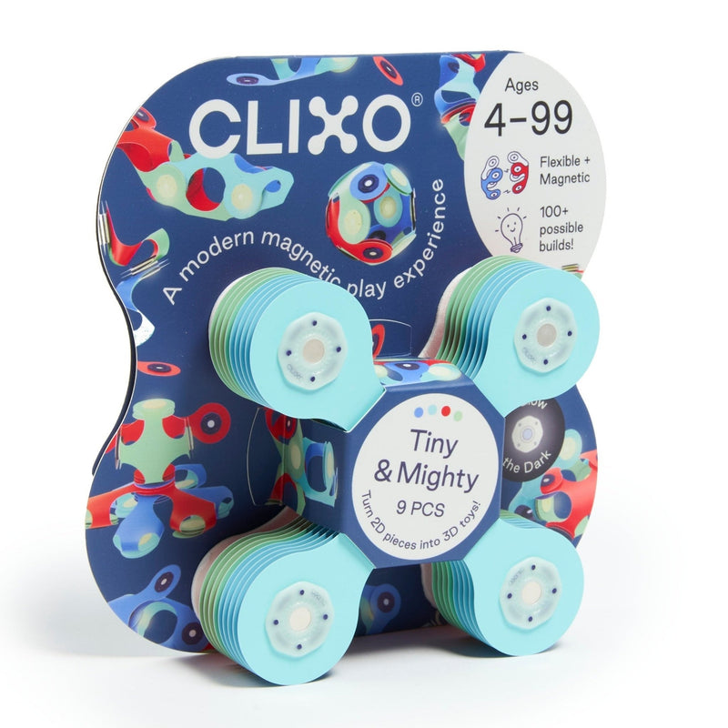 Magneetspeelgoed Clixo Tiny & Mighty Marine - set van 9 onderdelen - Magnetische bouwspeelgoed Clixo - In den Olifant
