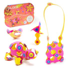 Magneetspeelgoed Crew Pack Pink/Yellow - set van 30 onderdelen - Magnetische bouwspeelgoed Clixo - In den Olifant