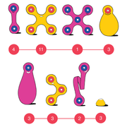 Magneetspeelgoed Crew Pack Pink/Yellow - set van 30 onderdelen - Magnetische bouwspeelgoed Clixo - In den Olifant