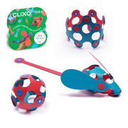 Magneetspeelgoed Itsy Pack Flamingo/Turquoise - set van 18 onderdelen - Magnetische bouwspeelgoed Clixo - In den Olifant
