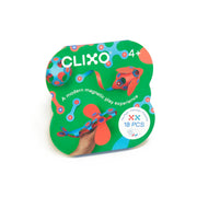 Magneetspeelgoed Itsy Pack Flamingo/Turquoise - set van 18 onderdelen - Magnetische bouwspeelgoed Clixo - In den Olifant